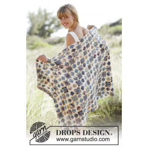 Rocky Path by DROPS Design - Häkelmuster mit Kit Decke mit kleinen Gra - 135 x 75 cm von Drops - Garnstudio