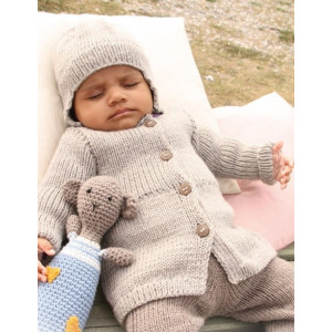 Samuel Jacket by DROPS Design - Strickmuster mit Kit Baby-Jacke Größen - 1/3 mdr von Drops - Garnstudio