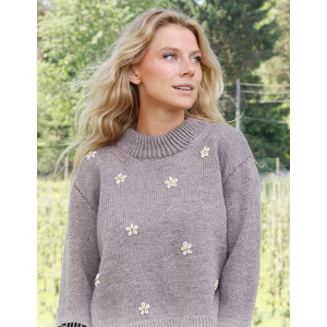 Shy Daisy by DROPS Design - Blusenstrickmuster Größe S - XXXL - Small von Drops - Garnstudio