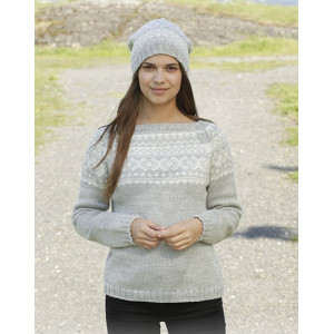 Silver Dream by DROPS Design - Strickmuster mit Kit Pullover mit Kapuz - Large von Drops - Garnstudio