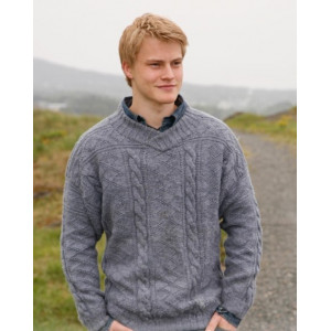 Sir Lancelot by DROPS Design - Strickmuster mit Kit Pullover mit V-Aus - Large von Drops - Garnstudio