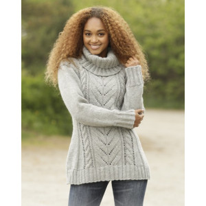 Snow Tracks by DROPS Design - Strickmuster mit Kit Pullover mit Zopfmu - Large von Drops - Garnstudio