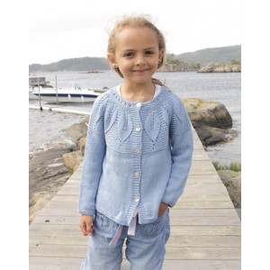 Sweet Bay Jacket by DROPS Design - Strickmuster mit Kit Jacke mit Blät - 7/8 år von Drops - Garnstudio