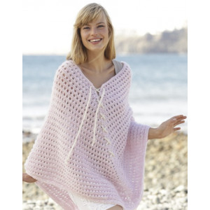 Sweet Crush by DROPS Design - Strickmuster mit Kit Poncho mit Spitzenm - Small/Medium von Drops - Garnstudio