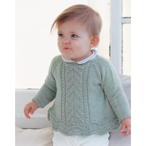 Sweet Ivy by DROPS Design - Baby Bluse Strickmuster Größe 0/1 Monat - - 0/1 mdr von Drops - Garnstudio