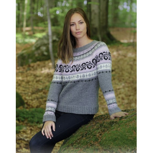 Telemark by DROPS Design - Strickmuster mit Kit Pullover mit mehrfarbi - Large von Drops - Garnstudio