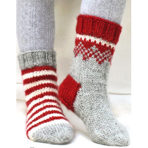 Twinkle Toes by DROPS Design 4 - Strickmuster mit Kit Socken Grau Größ - 32/34 von Drops - Garnstudio