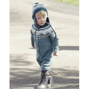 Wild Blueberries by DROPS Design - Strickmuster mit Kit Overall von ob - 3/4 år von Drops - Garnstudio