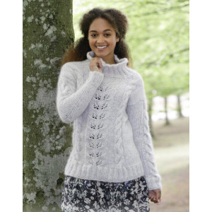 Winter Flirt by DROPS Design - Strickmuster mit Kit Pullover mit Zopf- - Large von Drops - Garnstudio