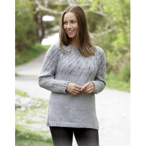 Winter Sea by DROPS Design - Strickmuster mit Kit Pullover mit rundem - Large von Drops - Garnstudio