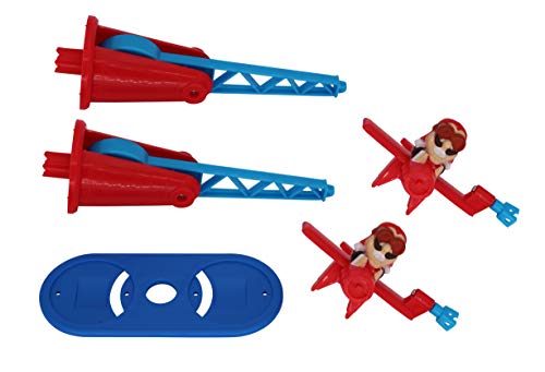 Drunken Louie Doppeldecker für Looping Louie Spielarm mit 2 Flugzeugen Tuning Edition 2020 (Adapterplatte + 2X Flieger, Blau) von Drunken Louie