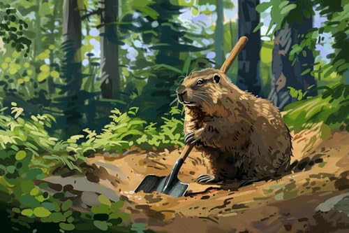 1000 Teile Cute Animal - Groundhog Home Adult Puzzle, geeignet für Männer, Frauen und ältere Menschen als Tier-Puzzle-Geschenk und Heimdekoration, herausfordernde Puzzle-Erfahrung von Dsawqezh