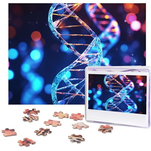 1000 Teile Puzzle für Erwachsene, DNA, genetische Helix-Bilderpuzzle, individuelle Puzzles aus Fotos, Urlaub, einzigartige Geschenke für Wandkunst, Herausforderungspuzzle, Lernspiele, Familienpuzzles von Dsawqezh