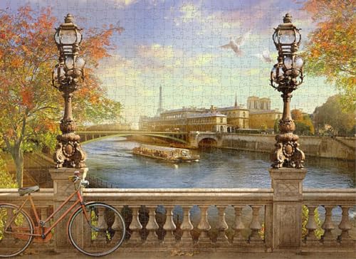 1000 Teile Puzzle für Erwachsene, Puzzle, The Seine Notre Dame De Paris, Puzzles für Jugendliche und Kinder, um ihr Gehirn zu trainieren, Holzpuzzle von Dsawqezh