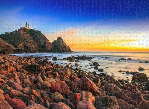 1000 Teile Puzzle für Erwachsene, Puzzles Sonnenuntergang, Puzzles für Jugendliche und Kinder, um ihr Gehirn zu trainieren, Holzpuzzle von Dsawqezh