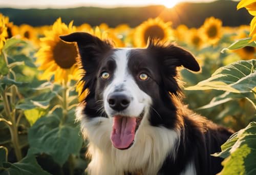 1000 Teile Puzzle für Erwachsene, herausforderndes Puzzle – Border Collie – Puzzles für Jugendliche und Kinder, um ihr Gehirn zu trainieren, Holzpuzzle von Dsawqezh