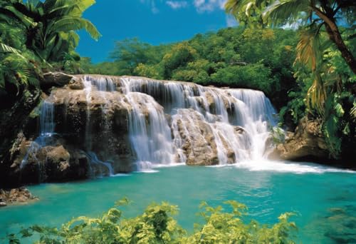 1000 Teile herausforderndes Puzzle für Erwachsene, Dunn's River Falls In Jamaika, Holz-Puzzle, DIY, Familienunterhaltung, interaktives Spaß-Puzzle, Geschenke, Kunst, Heimdekoration von Dsawqezh