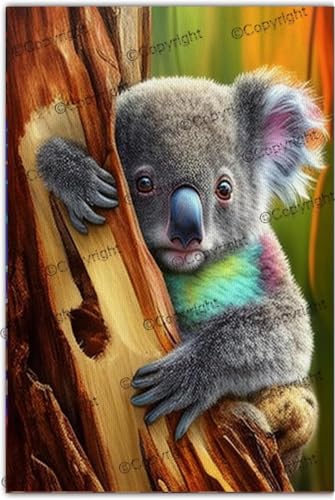 1000-teiliges Puzzletier Seltsamer Koala, buntes Holzpuzzle, lustige und herausfordernde Gehirnübung für Puzzle-Enthusiasten von Dsawqezh