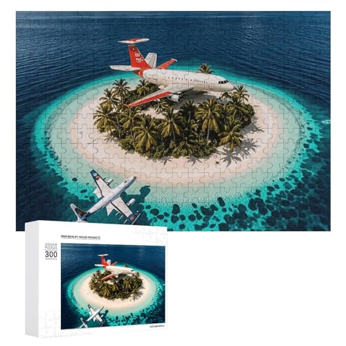 500 Teile Puzzle Romantische Insel Flugzeug Muster Bild Puzzle Benutzerdefinierte Puzzles Aus Fotos Holzpuzzle Klassisches Puzzle Für Familie Hochzeit Geburtstag Vale von Dsawqezh