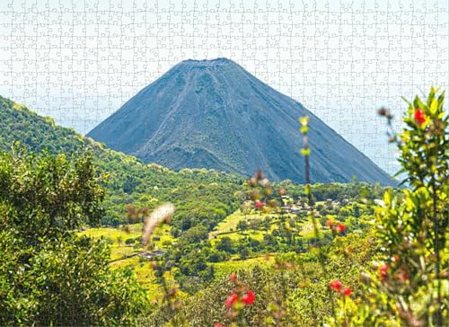 500 Teile Puzzle für Erwachsene Puzzle Lernspiele Familienpuzzles Izalco Vulkan Cerro Verde National Park El Salvador DIY Puzzle, kreativer Spaß, klassisches Puzzle für Erwachsene und Kinder von Dsawqezh