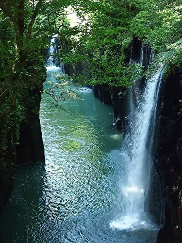 500 Teile Puzzle für Erwachsene Wasserfälle in Takachiho Gorge Japan Schwieriges Puzzle Puzzle Dekomprimieren Intellektuelle Puzzles Geschenk für Ostern Heiligtum Weihnachten Geburtstag von Dsawqezh