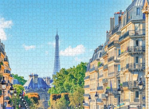 500-teiliges Puzzle für Erwachsene, Eiffelturm, Paris, Stadtpuzzles für Jugendliche und Kinder, um ihr Gehirn zu trainieren, Holzpuzzle von Dsawqezh