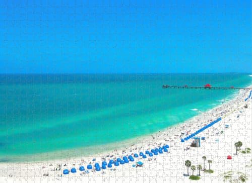 500-teiliges Puzzle für Erwachsene, Lernspiele, Familienpuzzle, Clearwater Beach Florida, DIY-Puzzle, kreativer Spaß, klassisches Puzzle für Erwachsene und Kinder von Dsawqezh