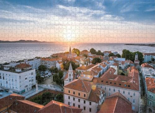 500-teiliges Puzzle für Erwachsene, Lernspiele, Familienpuzzle, Stadtlandmarken und Stadtbild, Dalmatien, Kroatien, DIY-Puzzle, kreativer Spaß, klassisches Puzzle für Erwachsene und Kinder von Dsawqezh