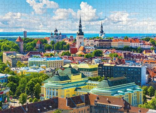 500-teiliges Puzzle für Erwachsene, Puzzle, Altstadt, Tallinn Estland, Puzzles für Jugendliche und Kinder, um ihr Gehirn zu trainieren, Holzpuzzle von Dsawqezh