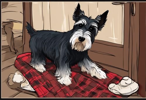 Buntes Puzzle für Erwachsene, harte Herausforderung für Erwachsene, 1000 Teile, Scottish Terrier, Westie und Hausschuhe, Puzzles für Jugendliche und Kinder, um ihr Gehirn zu trainieren, Holzpuzzle von Dsawqezh