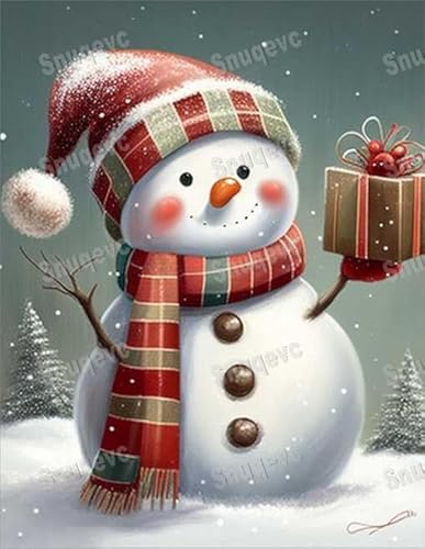 Happy Snowman Geschenk 500 Teile Holzpuzzle für Erwachsene, herausforderndes Geschenk für Puzzle-Liebhaber, herausfordernde und entspannende herausfordernde Puzzles für Erwachsene und Familie von Dsawqezh