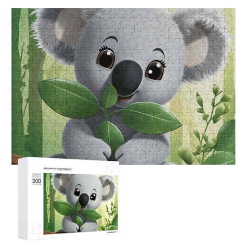 Puzzle, 1000 Teile, für Erwachsene, grünes Blatt, Koala-Bilderpuzzle, individuelle Puzzles aus Fotos, Urlaub, einzigartige Geschenke für Wandkunst, Herausforderungspuzzle, Lernspiele, Familienpuzzles, von Dsawqezh