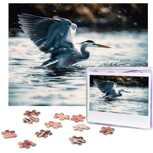 Puzzle, 1000 Teile, personalisiertes Puzzle für Erwachsene, Egret zum Abnehmen von Bildern, individuelle Puzzles aus Fotos, Puzzles für Jugendliche und Kinder, um ihr Gehirn zu trainieren, Holzpuzzle von Dsawqezh