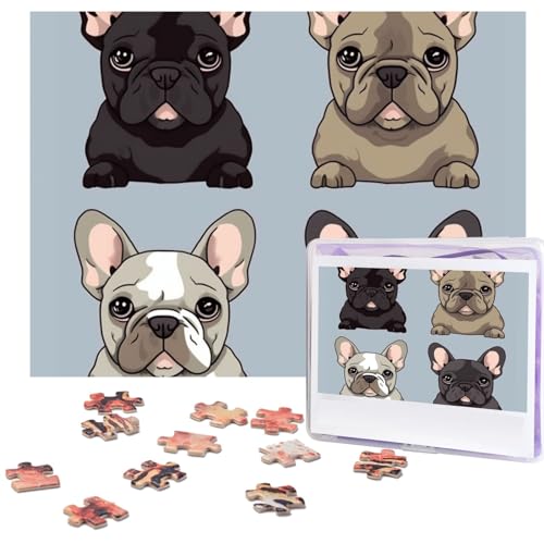 Puzzle, 1000 Teile, personalisiertes Puzzle für Erwachsene, französische Bulldogge, Bilderpuzzle, benutzerdefinierte Puzzles aus Fotos, Holzpuzzle, klassisches Puzzle für Familie, Hochzeit, von Dsawqezh