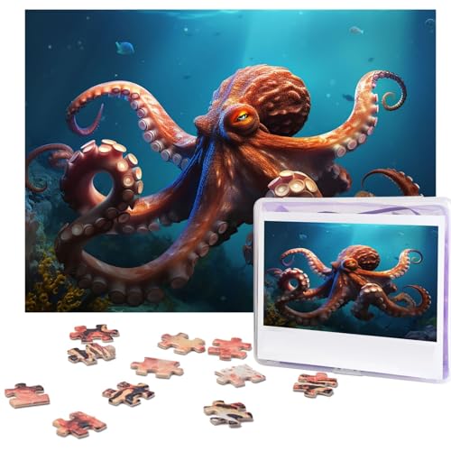 Puzzle 1000 Teile Personalisiertes Puzzle Für Erwachsene Ozean Tier Oktopus Bildpuzzle Benutzerdefinierte Puzzles Aus Fotos Holzpuzzle Klassisches Puzzle Für Familie Hochzeit Geburtstag von Dsawqezh