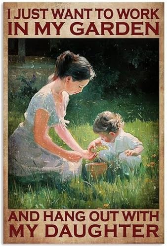 Puzzle 500 Teile für Erwachsene Kinder I Just Want To Work In My Garden And Hang Out With My Daughter Jigsaw Puzzle For Adults Challenging Puzzle Perfect For Nights Family Friends von Dsawqezh