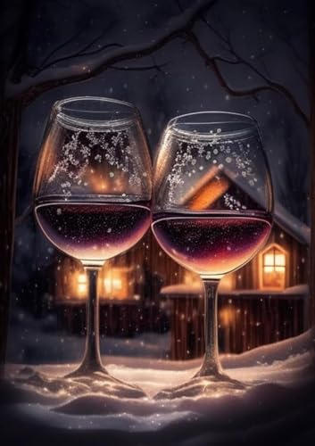 Puzzle "Merry Christmas", 500 Teile, Winter-Wein-Puzzles für Erwachsene, Puzzles für Jugendliche und Kinder, um ihr Gehirn zu trainieren, Holzpuzzle von Dsawqezh