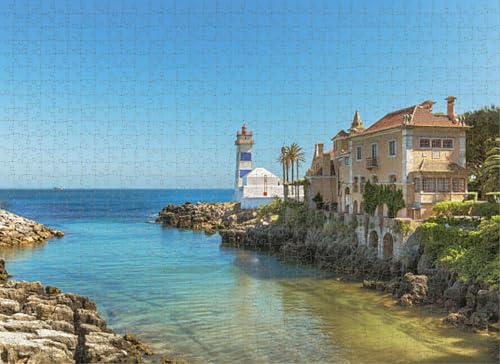 Puzzle für Erwachsene, 1000 Teile, Santa Marta, Leuchtturm, Portugal, Puzzles für Jugendliche und Kinder, um ihr Gehirn zu trainieren, Holzpuzzle von Dsawqezh