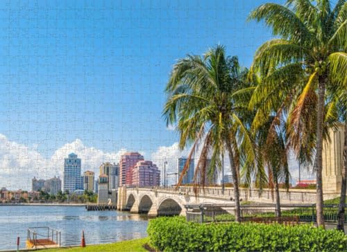 Puzzle für Erwachsene, 500 Teile, West Palm Beach, Florida, Puzzles für Jugendliche und Kinder, um ihr Gehirn zu trainieren, Holzpuzzle von Dsawqezh