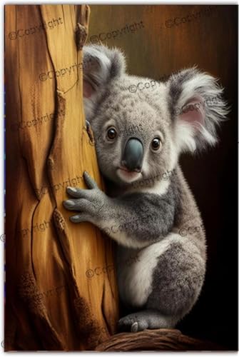 Puzzle für Erwachsene, 500-teiliges Tier-Koalajunges, buntes Holzpuzzle, einzigartige Geschenke für Wandkunst, Herausforderungspuzzle, Lernspiele, Familienpuzzles von Dsawqezh