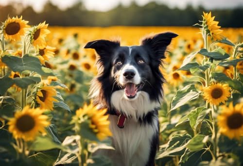 Puzzle für Erwachsene, Border Collie, Holzpuzzles für Erwachsene, 1000 Teile, einzigartige Geschenke für Wandkunst, Herausforderungspuzzle, Lernspiele, Familienpuzzles von Dsawqezh