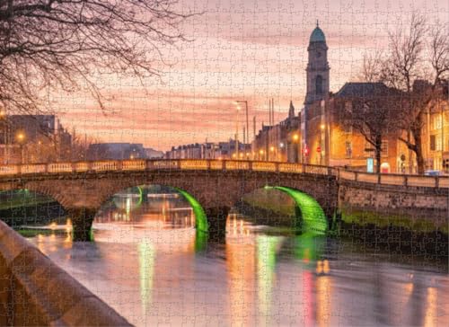 Puzzle für Erwachsene, Lernspiele, Familienpuzzle, Fluss, Dublin, Irland, DIY-Puzzle, kreativer Spaß, klassisches Puzzle für Erwachsene und Kinder, 500 Teile von Dsawqezh