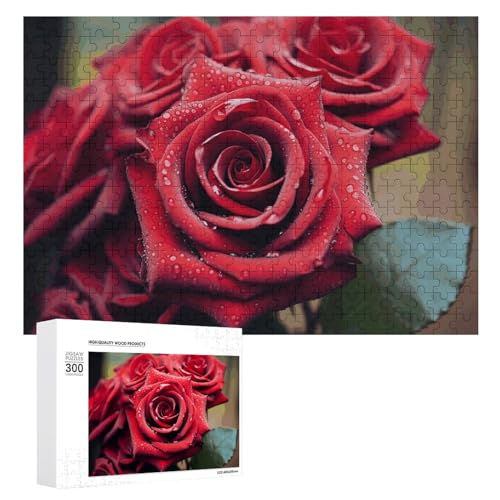 Puzzle für Erwachsene, schöne rote Rose, Bild, Puzzle, individuelle Puzzles aus Fotos, Urlaub, einzigartige Geschenke für Wandkunst, Herausforderungspuzzle, Lernspiele, Familienpuzzles, Gi von Dsawqezh