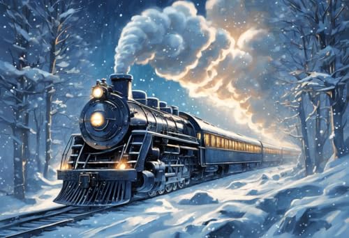 Puzzle für Erwachsene 500 Teile Polar Express Adventure Puzzles für Erwachsene, jedes Stück ist einzigartig, perfektes Familien-Freizeitgeschenk & Geschenke - Puzzles Sammlerstücke von Dsawqezh