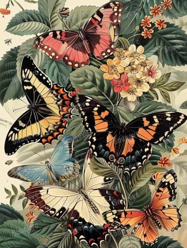 Puzzles für Erwachsene 1000 Teile, Vintage Schmetterling Holzpuzzle - Puzzles für Erwachsene, jedes Stück ist einzigartig, perfektes Familien-Freizeitgeschenk & Geschenke - Puzzles Sammlerstücke von Dsawqezh