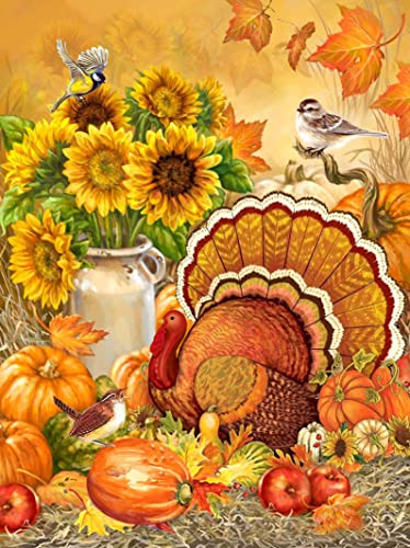 Thanksgiving Puzzle 500 Teile Puzzles für Erwachsene Großes Stück Truthahn Puzzle Kürbis Sonnenblume Ahornblätter Herbst Puzzle Spaß Puzzlespiel Holzpuzzle für Erwachsene von Dsawqezh