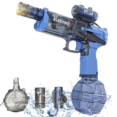 Elektrische Wasserpistole für Kinder, Elektronische Wasserpistole Wasser Pistole mit LED Licht, Water Gun Electric, Elektro Akku Wasserpistole Spritzpistole (Blau) von Dsongo