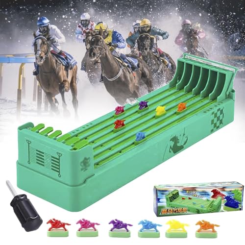 Horse Racing Game, Pferderennen Spiel Elektrisch, 2024 Pferderennen Tischspiel mit 6 Pferde, Interaktives Tischfußball Tabletop Spiele, Pferderennen Spiel für Familien Partys von Dsongo