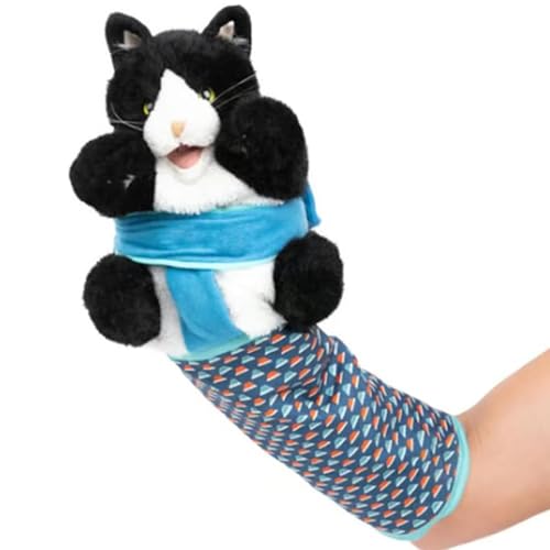 Cat Puppet Wrestler, Katzen Wrestling Spielzeugpuppen, Handpuppen für Katzen, Katzen Handpuppen Plüsch Tierspielzeug, Plüschkatze Wrestle Spielzeug Animal Handhandschuh für sicheres interaktives Spiel von Dtaigou