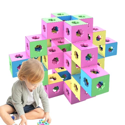 Dtaigou 3D-Bausteine, geometrisches Bauspielzeug,Pädagogische geometrische Stapelblöcke - Ziegelspielzeug für Kinder, tragbares Stapelspielzeug für Zuhause, Kindergarten, Kinderzimmer von Dtaigou